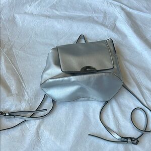 Elegant Silver Women's Backpack